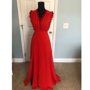 Altar’d State Red Maxi Dress Size Medium